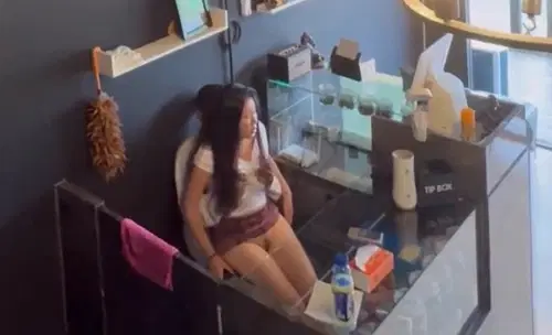 Poster of Chịch nhau lén lút tại quầy thu ngân em vội vàng rút ra khi khách vào